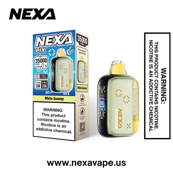White Gummy Nexa Pix 35K Puffs Disposable Vape