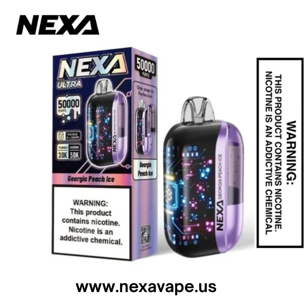 Georgia Peach Ice Nexa Ultra 50k Puffs Disposable Vape