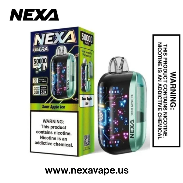 Sour Apple Ice Nexa Ultra 50k Puffs Disposable Vape