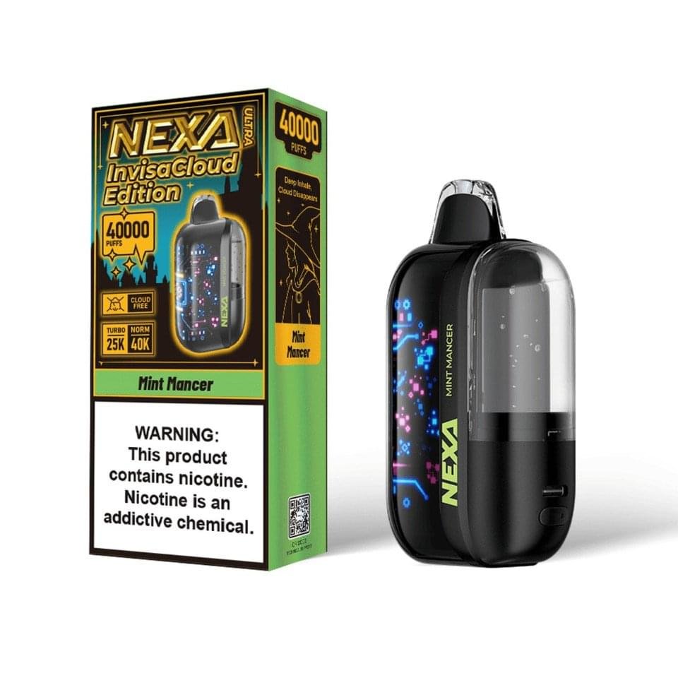 Mint Mancer Nexa Ultra 50,000 Puffs Invisa Cloud Edition Disposable 1 Mint Mancer Nexa Ultra
