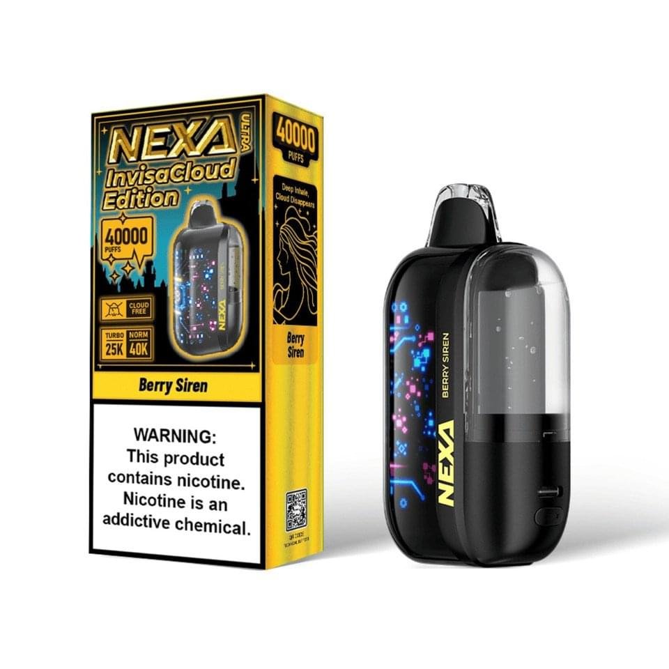 Berry Siren Nexa Ultra 50,000 Puff Invisa Cloud Edition Disposable 1 Berry Siren Nexa Ultra 50,000